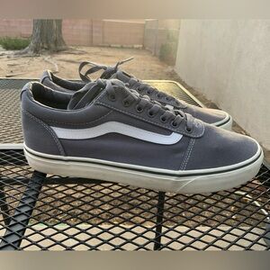 Gray and White Vans Sneakers